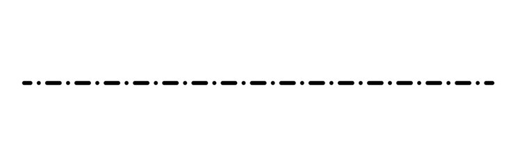 Solid Black Morse Code Dashed Dotted Horizontal Line Divider Isolated on Transparent Background © Anzalna