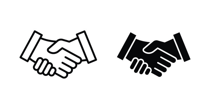 Commitment icon clipart and thin stroke versions pack