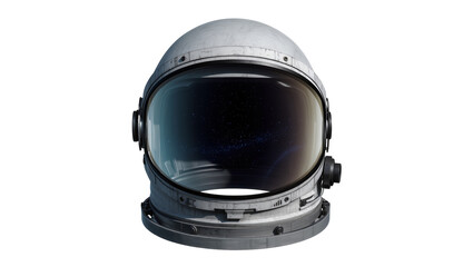 Astronaut helmet with reflective visor showing stars and galaxy © Andrei
