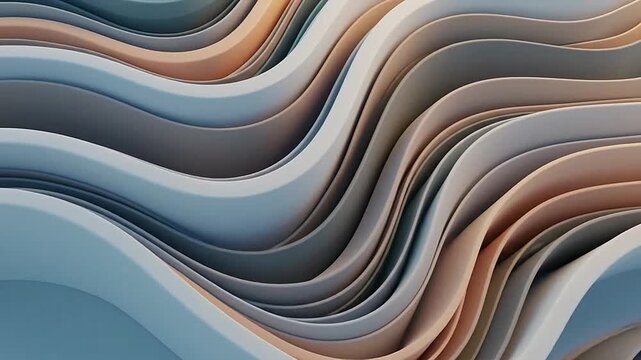 Abstract background with smooth flowing layers in soft neutral tones