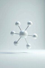 Obraz premium Abstract Molecular Structure A Conceptual Representation of Interconnectedness and Synergy in a Simple, Elegant Design