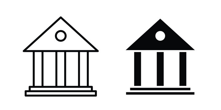 Federal agency icon clipart and thin stroke versions pack