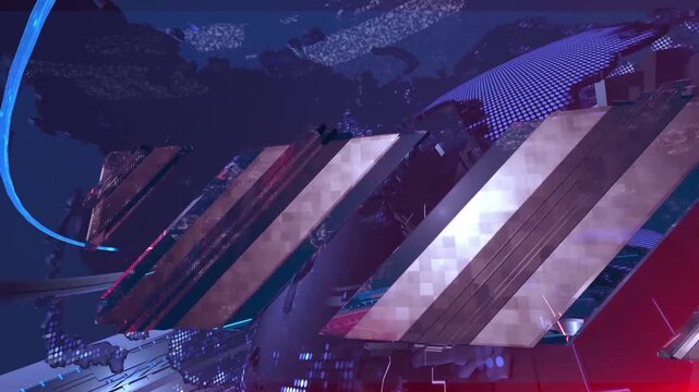 Breaking News Template intro for TV broadcast news show program with 3D breaking news text and badge