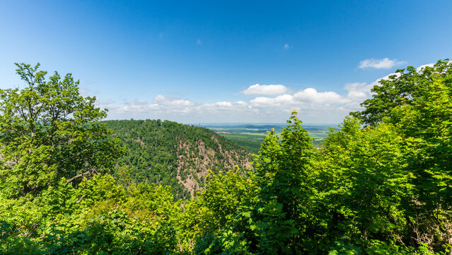 Blick vom Hexentanzplatz im Harz, Deutschland