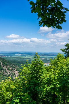 Blick vom Hexentanzplatz im Harz, Deutschland