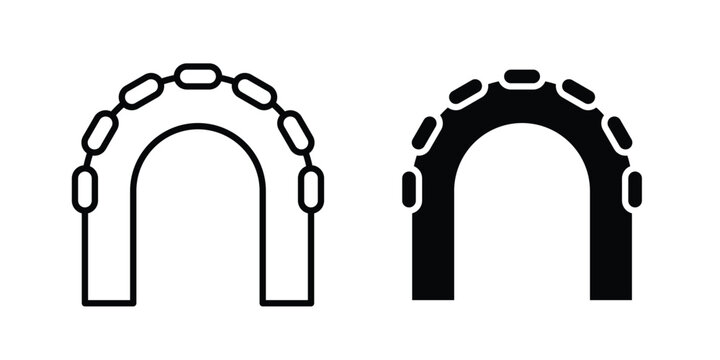 Maxilla icon clipart and thin stroke versions pack