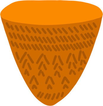 Comb Pattern Pottery Korean Neolithic Ceramic Ancient Artifact Illustration