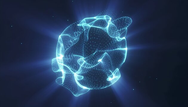 A glowing orb of light in an abstract, energy-based scene