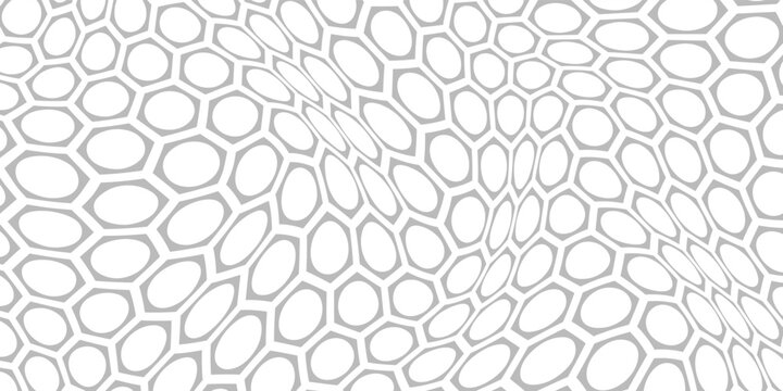 Honeycomb pattern with circle net. Honeycomb grid texture. Flat vector illustration isolated on white background.