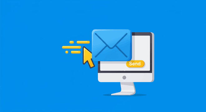 Suitable for web design, email marketing, tech blog posts. Represents modern tech communication and messaging concepts with a crisp icon style.