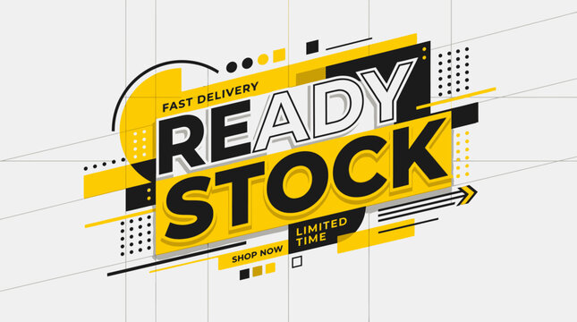 Ready stock illustration of fast delivery limited time offer in vector graphics