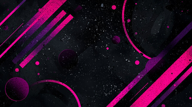  幾何学とグランジのサイバー感あふれるテクスチャ／ピンク・紫色