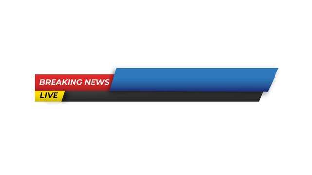 Breaking News Live Lower Third Graphic for Broadcasts and TV Channels.