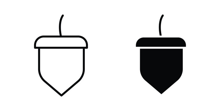 Hazelnut icon lineart style, silhouette flat icons