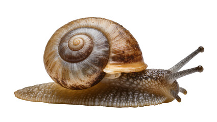 Garden snail with spiral shell and tentacles © Sophia