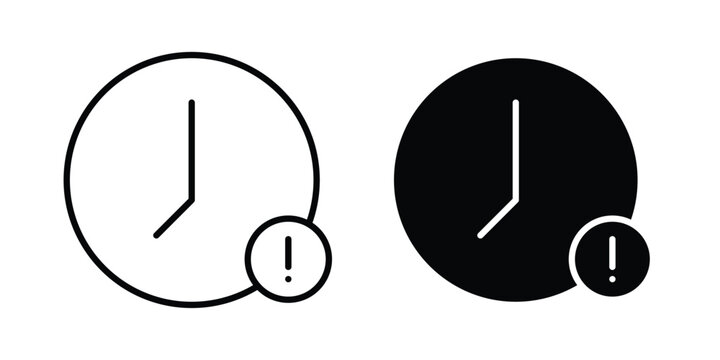 Late icon lineart style, silhouette flat icons