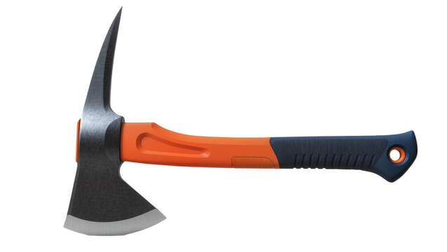 Firefighter axe with pick and orange handle