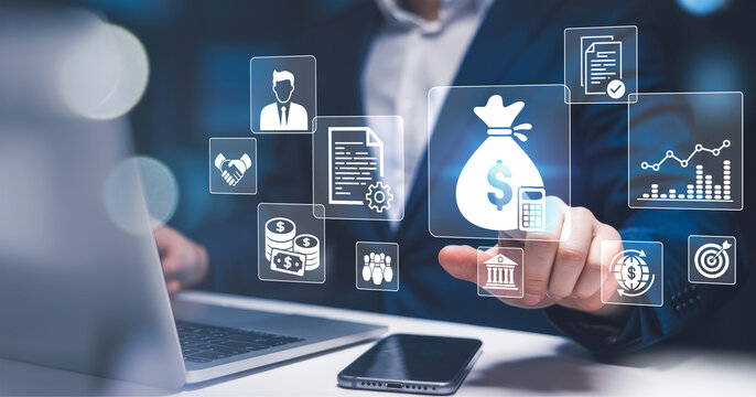 Budget planning and management: company budget allocation for business or project management, corporate finance, and annual strategic plan.
