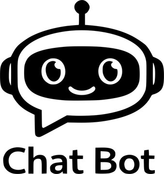 Chat Bot Logo Robot Speech Bubble Vector
