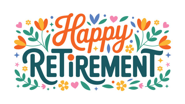 happy retirement floral greeting card flowers celebration