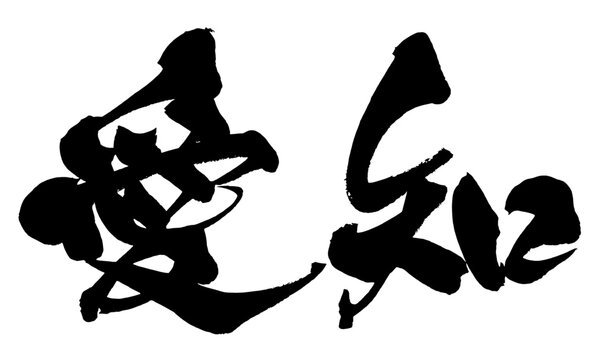 愛知 Aichi Japanese Calligraphy 筆文字 手書き 日本語 和風