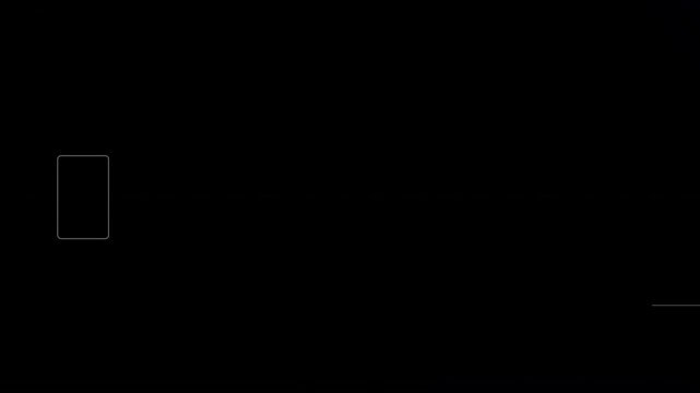 Abstract Digital Glitch Animation with Moving Line and Shapes. 4K Video