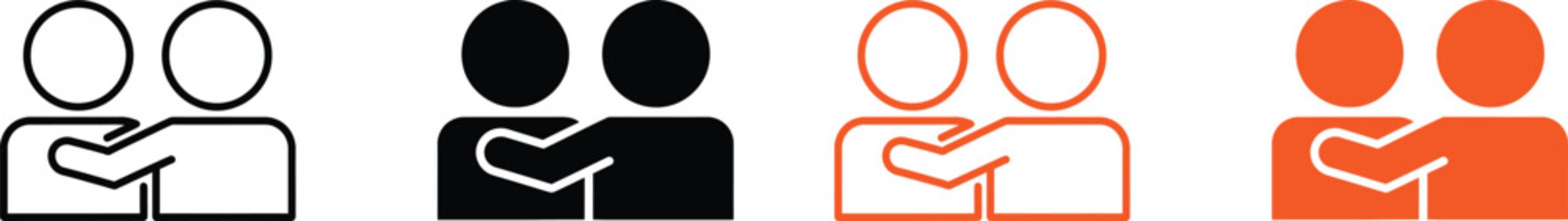 International friendship day icon set friendship day july 30