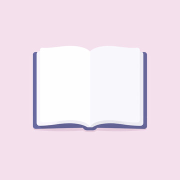 An open book with blank pages on a soft, pastel-colored background