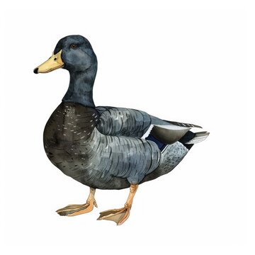Duck animal black bird.