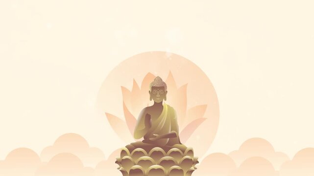 Mahavir Jayanti Lotus Buddha Meditation Motion Video
