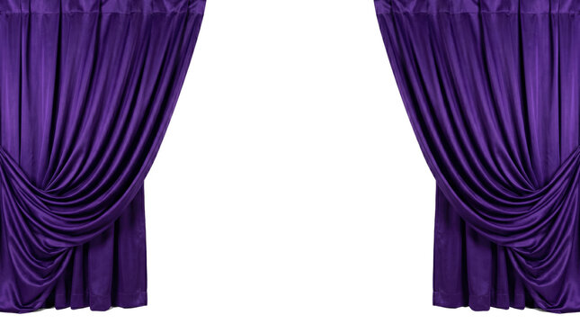 Purple Velvet Theater Curtains Opening
