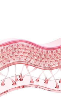 3D animation showing active bubbles penetrating through skin layers to repair and rejuvenate damaged skin cells.