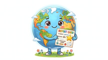 Naklejka premium Educational illustration for school achievement, student motivation and learning progress concepts.