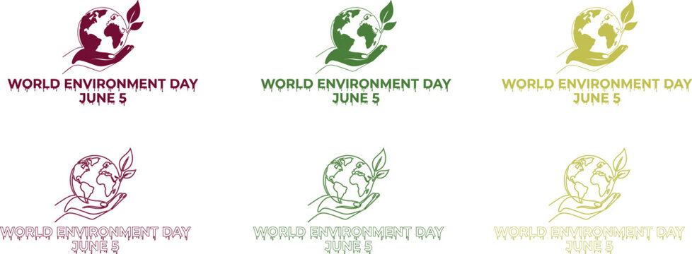 "world environment day colourfull  vector 