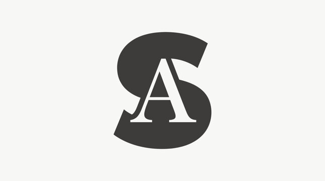 Bold black and white SA monogram lettermark logo.