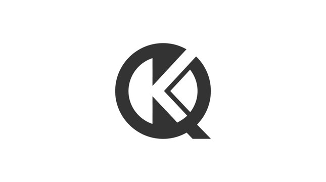Bold black circular monogram letters KQ on white background.