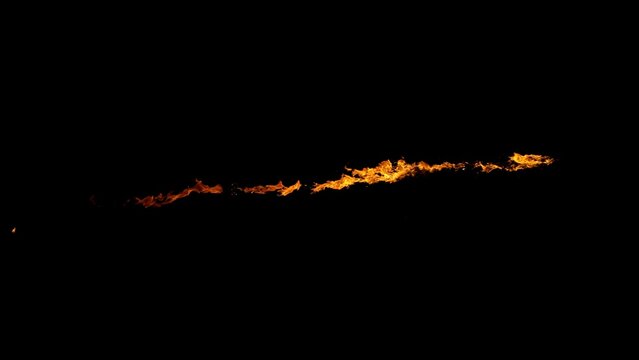 Fire Flame Isolated on Black Background