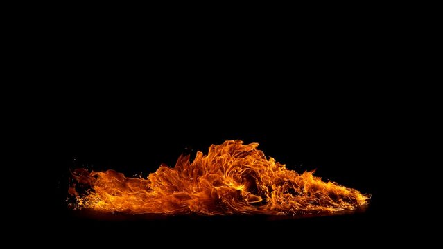 Fire Flame Isolated on Black Background
