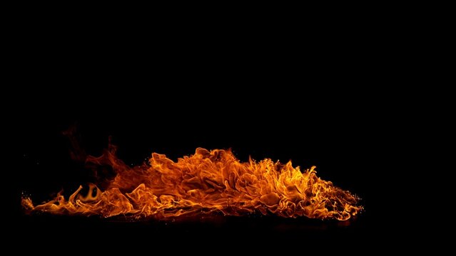 Fire Flame Isolated on Black Background