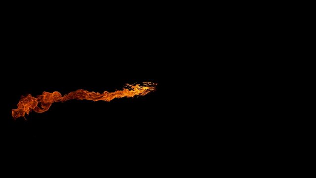 Fire Flame Isolated on Black Background