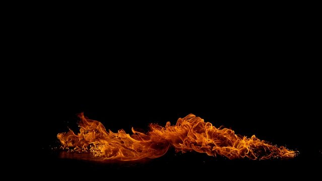 Fire Flame Isolated on Black Background