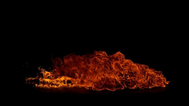 Fire Flame Isolated on Black Background