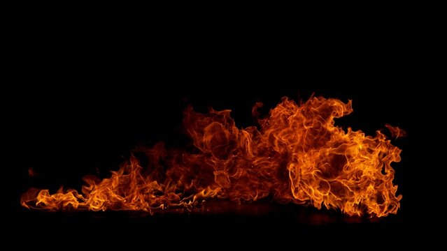 Fire Flame Isolated on Black Background