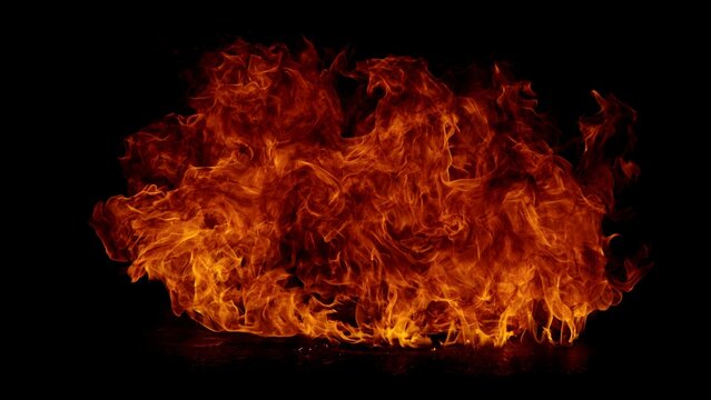 Fire Flame Isolated on Black Background