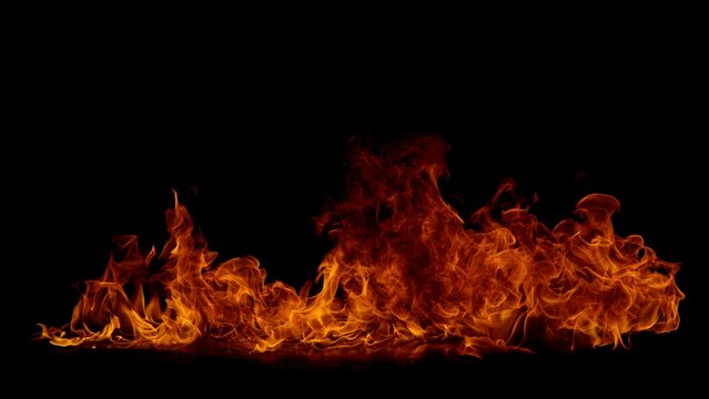 Fire Flame Isolated on Black Background