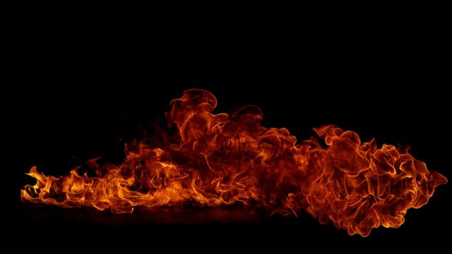 Fire Flame Isolated on Black Background