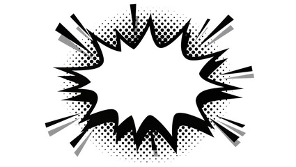 Comic book speech bubble explosion shape with halftone dots © Lukas