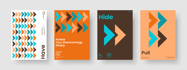 Fototapeta premium Creative Book Cover Layout. Geometric Business Presentation Design. Modern Banner Template. Poster. Brochure. Report. Background. Flyer. Newsletter. Journal. Handbill. Advertising. Brand Identity