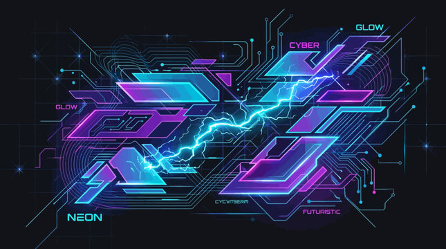 Futuristic blue abstract technology background with digital circuit and data numbers