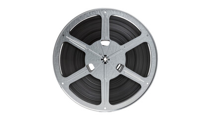 Obraz premium Vintage film reel with dark tape
